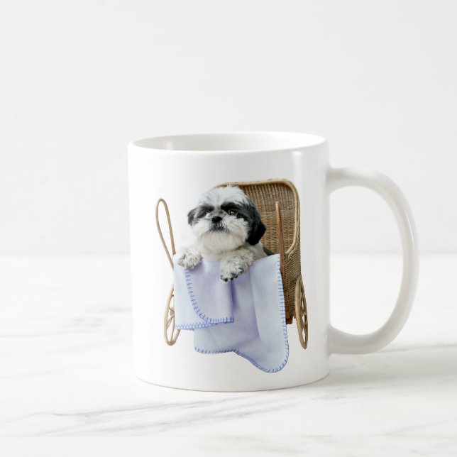 Bébé buggy garçon chiens tasse de café (Droite)