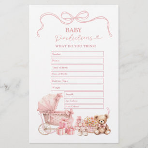 Bébé Calèche Rose Mignonne Prédictions de Bébé