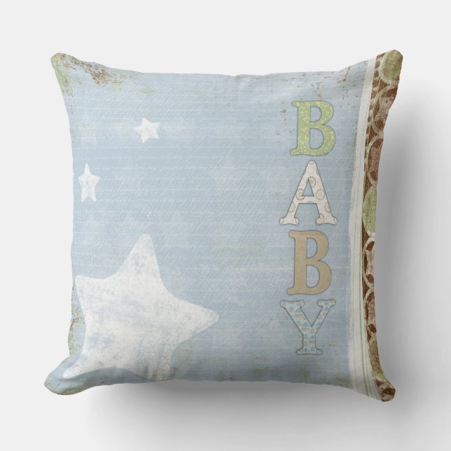 Bébé Carré Jeu oreiller bleu (Recto)