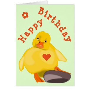 Bébé Carte d'anniversaire jaune Canard - Votre tex