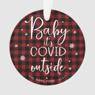 Bébé c'est Covid à l'extérieur Pandémie Noël drôle