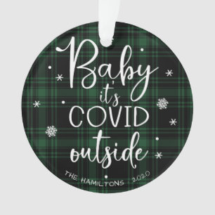 Bébé c'est Covid dehors drôle de Noël vert