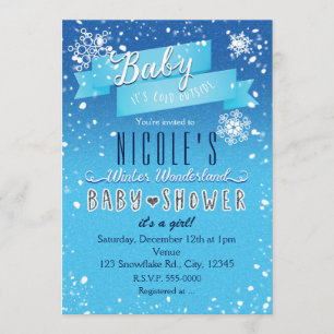 BÉBÉ, c'est froid après l'BABY SHOWER Invitation