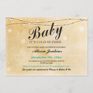 Bébé c'est invitation extérieur froid de baby