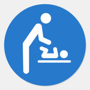 Bébé changement de station symbole autocollants