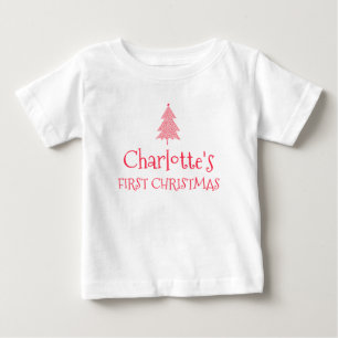 Bébé Charlotte pour son premier Noël T-shirt avec 