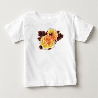 BÉBÉ CHEMISE T-SHIRT POUR TOUT-PETITS AVEC FLEURS NOM P