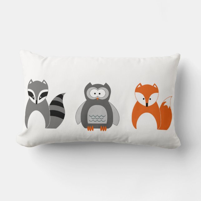 Bébé Chevaux de renard Raccoon Jeu oreiller (Recto)