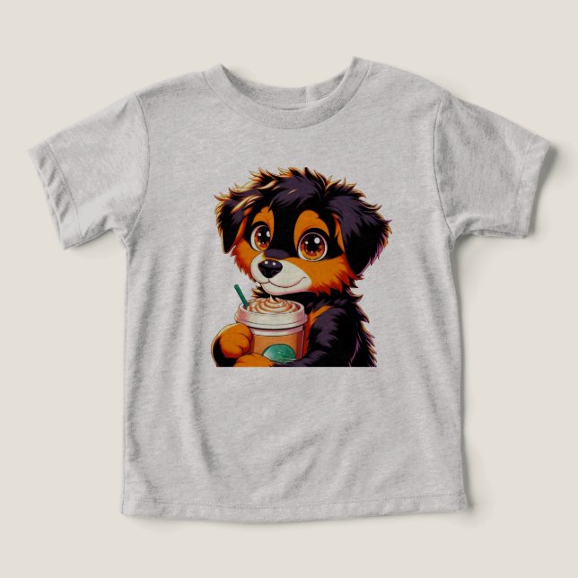 Bébé, Chiot, Café - Favoris de maman! ☕ 👶 🐶 (Design Recto)