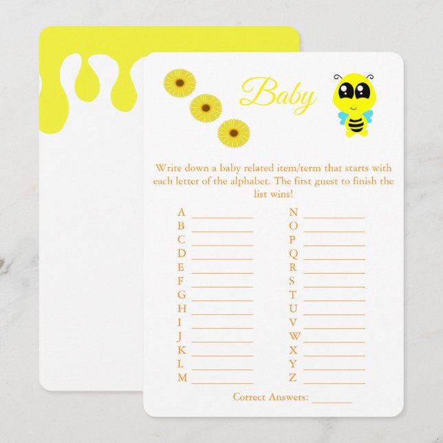 Bébé | Circulaire d'information sur la carte de je (Devant / Derrière)