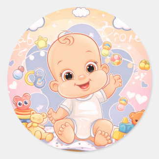 Bébé Classic Stickers ronds