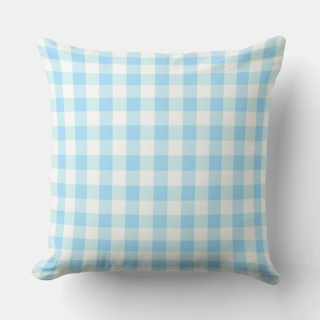 Bébé classique Bleu En vichy Motif Lance Oreiller (Recto)