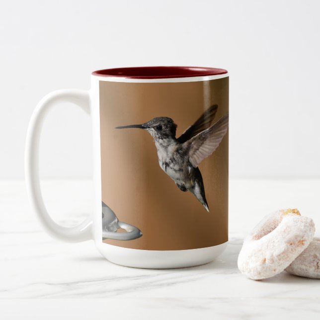 Bébé colibri 15oz Mug (Avec donut)