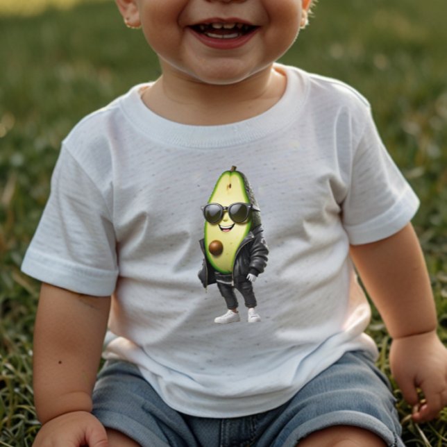 Bébé Cool Avocado | T-shirt en jersey fin pour bébés (Créateur téléchargé)
