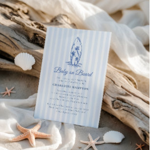 Bébé côtier à bord Invitation Baby shower