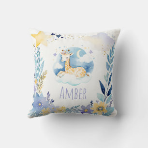 Bébé couchage Giraffe Boho Nom Nursery Coussin