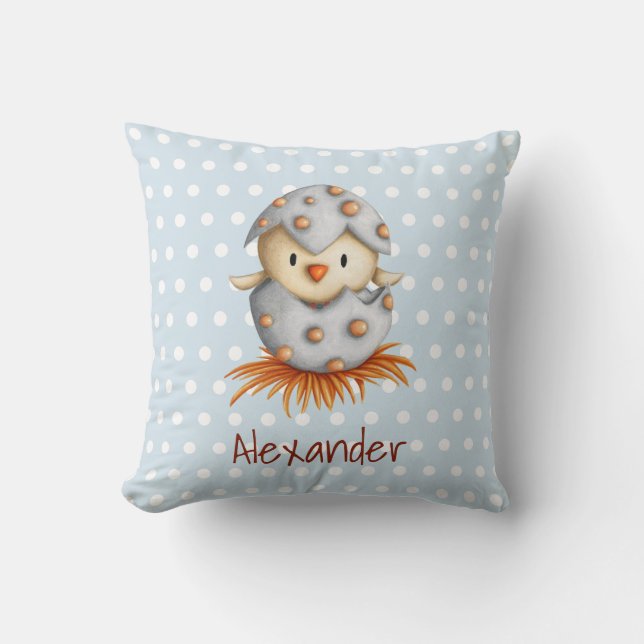 Bébé coussin avec éclosion d'oiseau pour décoratio (Recto)