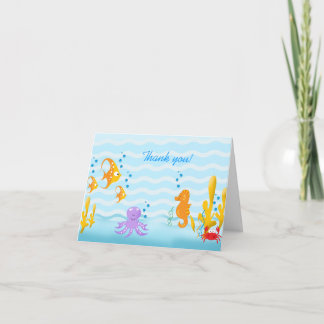BÉBÉ CRITÈRES DE LA MER Merci Carte de note
