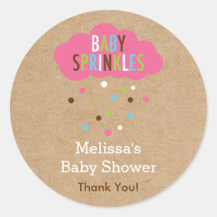 Bébé Cupcake Sprinke Baby shower Sticker