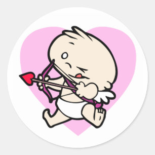 Bébé Cupidé Visant À L'Amour Stickers
