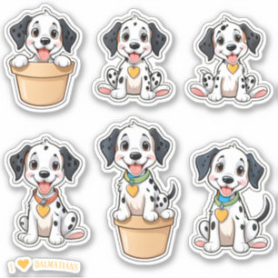 Bébé Dalmatiens Scrapbook Stickers papeterie