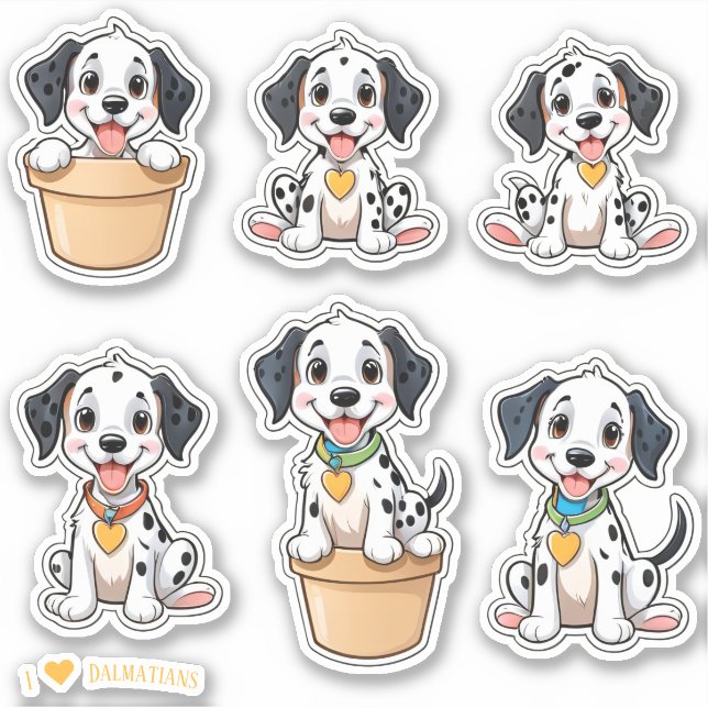 Bébé Dalmatiens Scrapbook Stickers papeterie (Devant)