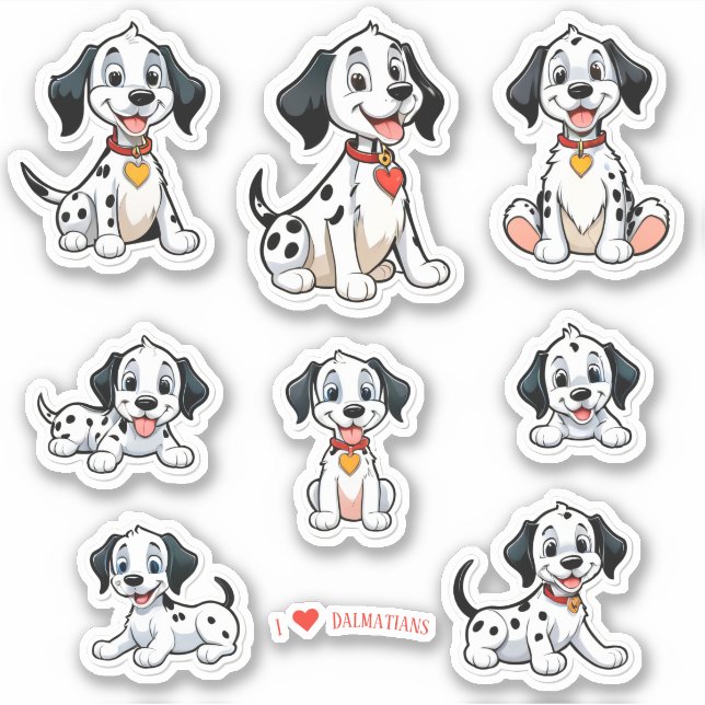 Bébé Dalmatiens Scrapbook Stickers papeterie (Devant)