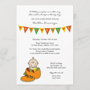 Bébé dans des invitations de baby shower de