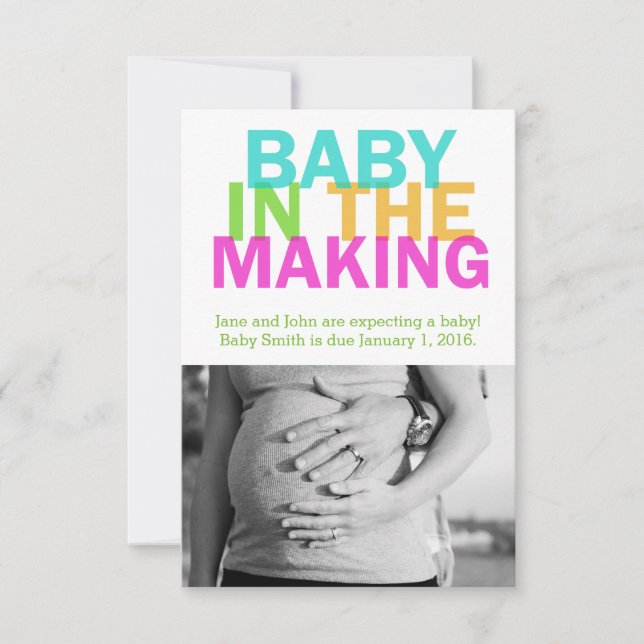 BÉBÉ DANS LA faire-part de grossesse (Devant)