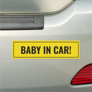 Bébé dans la voiture noir jaune Baby Safety aimant