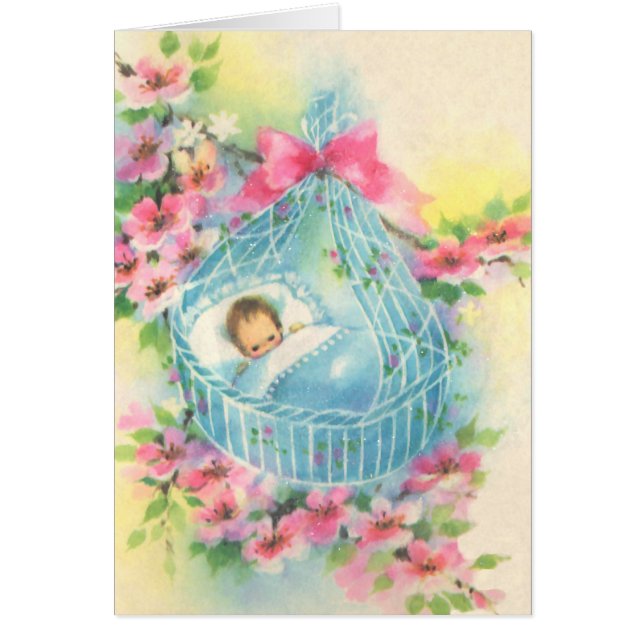 Bébé dans un panier bleu (Devant)
