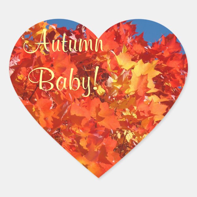 Bébé d'automne ! autocollants Feuilles d'arbre d'a (Devant)