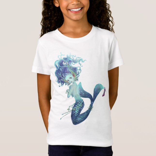 Bébé de filles de sirène d'imaginaire - T-shirt de (Devant)