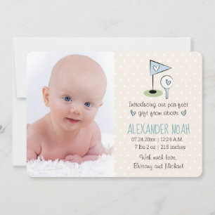 Bébé de golf Faire-part Boy