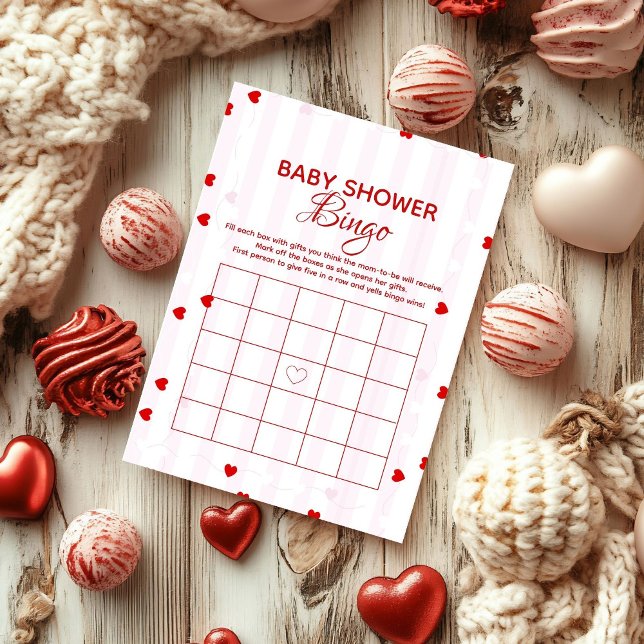 Bébé de la Saint-Valentin Bingo de baby shower jeu (Créateur téléchargé)
