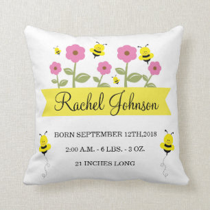 Bébé de l'abeille mignonne Coussin