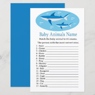 Bébé de requin Animaux Nom Jeu