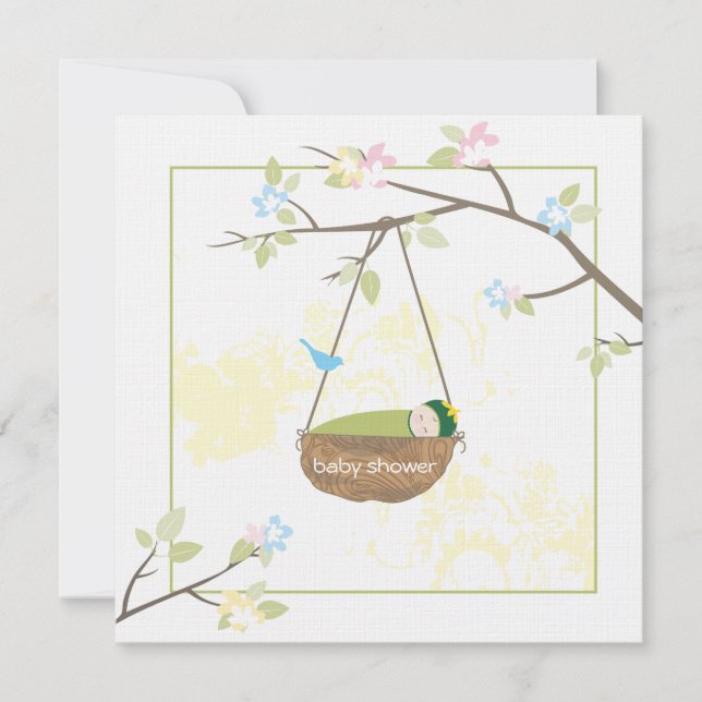 Bébé de sommeil - invitation de baby shower (Devant)