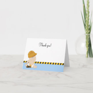 BÉBÉ DE TRAVAILLEURS EN CONSTRUCTION PLIÉ Merci no