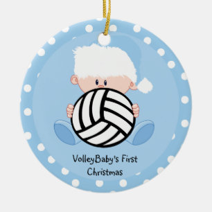 Bébé de volley-ball 1er ornement de Noël
