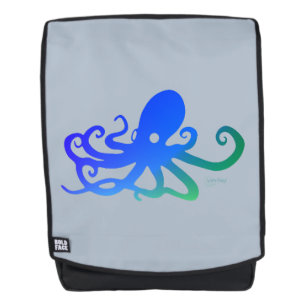 Bébé d'eau - Sac à dos de pieuvre bleu