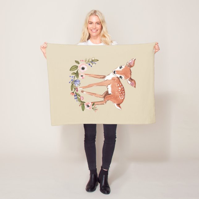 Bébé Deer couverture de sherpa en toison d'hiver (En situation)