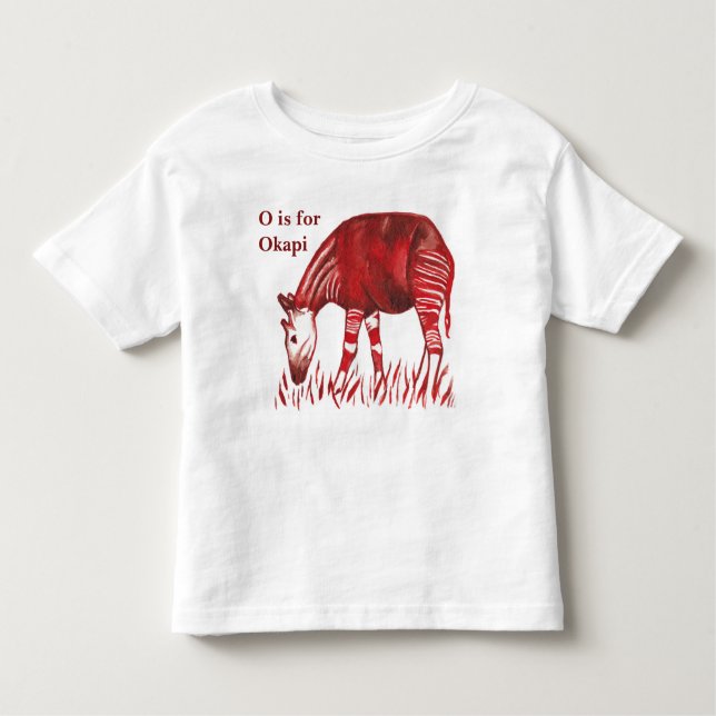 Bébé d'illustration d'okapi et T-shirt des enfants (Devant)