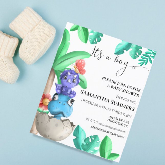 Bébé Dinosaur mignon C'est un Baby shower garçon (Créateur téléchargé)