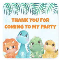 Bébé Dinosaure Parti Favoriser Stickers