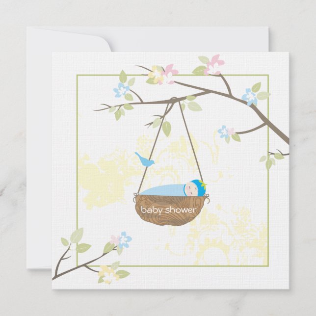 Bébé dormant - Invitation Baby shower (Devant)