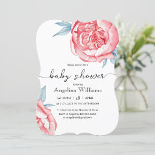 Bébé douche Invitations Fleurs