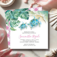 Bébé Douche Invitations Tropical Aquarelle