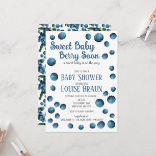 Bébé doux Berry Bientôt Baby shower Invitation