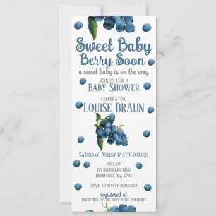 Bébé doux Berry Bientôt Baby shower Invitation